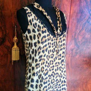 Leopard satin dress size S